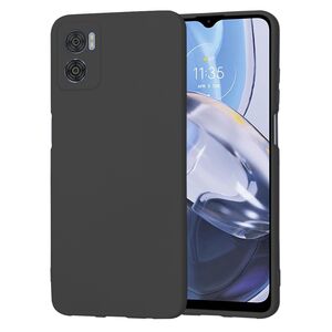 Husa pentru  Motorola Moto E22, E22i Liquid Silicone, subțire, captusita cu microfibra, anti amprentă, protectie cameră foto, negru
