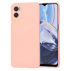 Husa pentru  Motorola Moto E22, E22i Liquid Silicone, subțire, captusita cu microfibra, anti amprentă, protectie cameră foto, roz