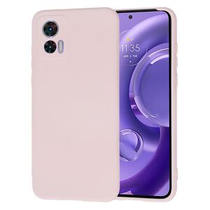 Husa pentru  Motorola Moto Edge 30 NEO Liquid Silicone, subțire, captusita cu microfibra, anti amprentă, protectie cameră foto, roz inchis