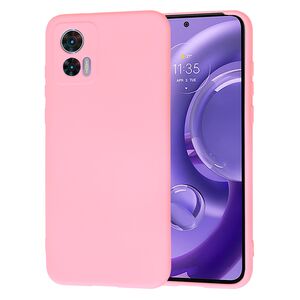 Husa pentru  Motorola Moto Edge 30 NEO Liquid Silicone, subțire, captusita cu microfibra, anti amprentă, protectie cameră foto, roz