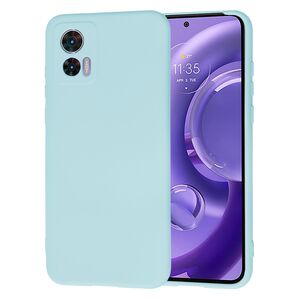 Husa pentru  Motorola Moto Edge 30 NEO Liquid Silicone, subțire, captusita cu microfibra, anti amprentă, protectie cameră foto, turcoaz