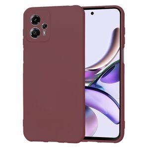 Husa pentru  Motorola Moto G13 Liquid Silicone, subțire, captusita cu microfibra, anti amprentă, protectie cameră foto, bordeaux