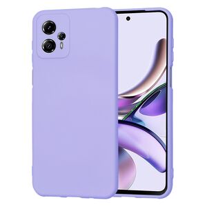 Husa pentru  Motorola Moto G13 Liquid Silicone, subțire, captusita cu microfibra, anti amprentă, protectie cameră foto, lavanda