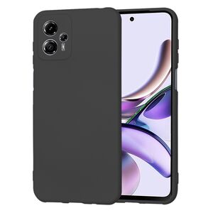 Husa pentru  Motorola Moto G13 Liquid Silicone, subțire, captusita cu microfibra, anti amprentă, protectie cameră foto, negru