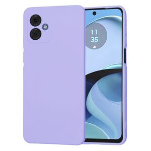 Husa pentru  Motorola Moto G14 Liquid Silicone, subțire, captusita cu microfibra, anti amprentă, protectie cameră foto, lavanda