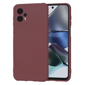 Husa pentru  Motorola Moto G23 Liquid Silicone, subțire, captusita cu microfibra, anti amprentă, protectie cameră foto, bordeaux
