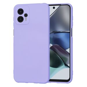 Husa pentru  Motorola Moto G23 Liquid Silicone, subțire, captusita cu microfibra, anti amprentă, protectie cameră foto, lavanda