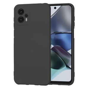 Husa pentru  Motorola Moto G23 Liquid Silicone, subțire, captusita cu microfibra, anti amprentă, protectie cameră foto, negru