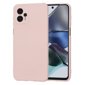 Husa pentru  Motorola Moto G23 Liquid Silicone, subțire, captusita cu microfibra, anti amprentă, protectie cameră foto, roz inchis