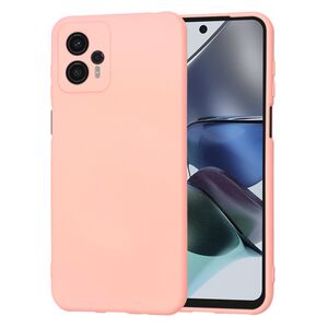 Husa pentru  Motorola Moto G23 Liquid Silicone, subțire, captusita cu microfibra, anti amprentă, protectie cameră foto, roz