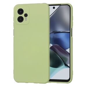 Husa pentru  Motorola Moto G23 Liquid Silicone, subțire, captusita cu microfibra, anti amprentă, protectie cameră foto, verde
