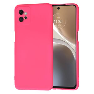 Husa pentru  Motorola Moto G32 Liquid Silicone, subțire, captusita cu microfibra, anti amprentă, protectie cameră foto, fucsia