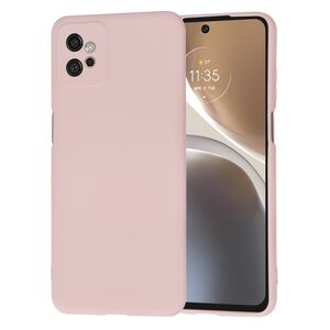 Husa pentru  Motorola Moto G32 Liquid Silicone, subțire, captusita cu microfibra, anti amprentă, protectie cameră foto, roz inchis