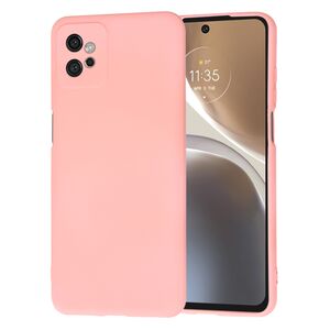 Husa pentru  Motorola Moto G32 Liquid Silicone, subțire, captusita cu microfibra, anti amprentă, protectie cameră foto, roz