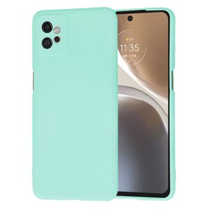 Husa pentru  Motorola Moto G32 Liquid Silicone, subțire, captusita cu microfibra, anti amprentă, protectie cameră foto, turcoaz