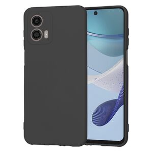 Husa pentru  Motorola Moto G53 Liquid Silicone, subțire, captusita cu microfibra, anti amprentă, protectie cameră foto, negru