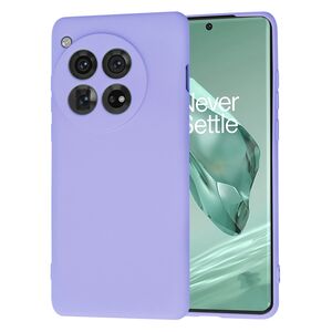 Husa pentru  OnePlus 12 Liquid Silicone, subțire, captusita cu microfibra, anti amprentă, protectie cameră foto, lavanda