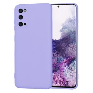 Husa pentru  Samsung Galaxy S20 Liquid Silicone, subțire, captusita cu microfibra, anti amprentă, protectie cameră foto, lavanda