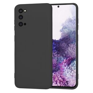 Husa pentru  Samsung Galaxy S20 Liquid Silicone, subțire, captusita cu microfibra, anti amprentă, protectie cameră foto, negru