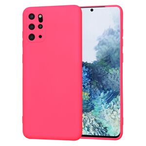 Husa pentru  Samsung Galaxy S20 Plus Liquid Silicone, subțire, captusita cu microfibra, anti amprentă, protectie cameră foto, fucsia