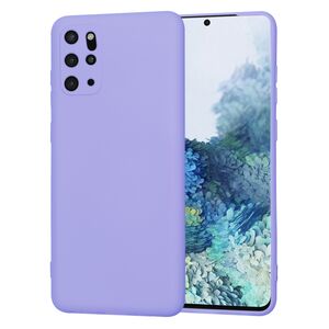 Husa pentru  Samsung Galaxy S20 Plus Liquid Silicone, subțire, captusita cu microfibra, anti amprentă, protectie cameră foto, lavanda