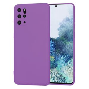 Husa pentru  Samsung Galaxy S20 Plus Liquid Silicone, subțire, captusita cu microfibra, anti amprentă, protectie cameră foto, mov