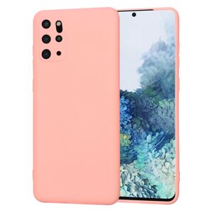 Husa pentru  Samsung Galaxy S20 Plus Liquid Silicone, subțire, captusita cu microfibra, anti amprentă, protectie cameră foto, roz