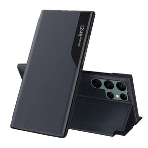 Husa pentru  Samsung Galaxy S22 Ultra 5G tip carte, Smart View, albastru