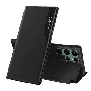 Husa pentru  Samsung Galaxy S22 Ultra 5G tip carte, Smart View, negru