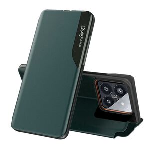 Husa pentru  Xiaomi 14 Pro tip carte, Smart View, verde