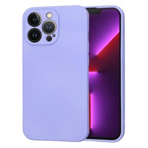 Husa pentru  iPhone 13 Pro Liquid Silicone, subțire, captusita cu microfibra, anti amprentă, protectie cameră foto, lavanda