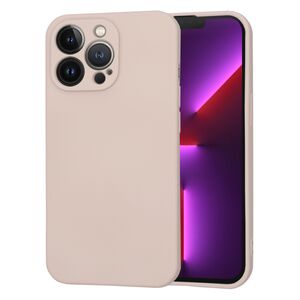 Husa pentru  iPhone 13 Pro Liquid Silicone, subțire, captusita cu microfibra, anti amprentă, protectie cameră foto, roz inchis