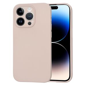 Husa pentru  iPhone 14 Pro  Liquid Silicone, subțire, captusita cu microfibra, anti amprentă, protectie cameră foto, roz inchis