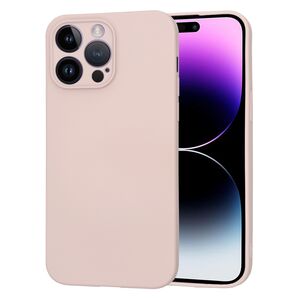 Husa pentru  iPhone 14 Pro Max Liquid Silicone, subțire, captusita cu microfibra, anti amprentă, protectie cameră foto, roz inchis