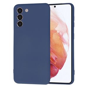 Husa pentru Samsung Galaxy S21  Liquid Silicone, subțire, captusita cu microfibra, anti amprentă, protectie cameră foto, albastru