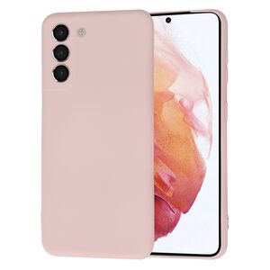 Husa pentru Samsung Galaxy S21  Liquid Silicone, subțire, captusita cu microfibra, anti amprentă, protectie cameră foto, roz inchis