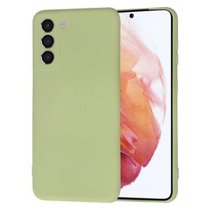 Husa pentru Samsung Galaxy S21  Liquid Silicone, subțire, captusita cu microfibra, anti amprentă, protectie cameră foto, verde