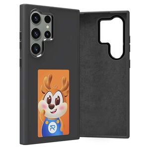 Husa pentru Samsung Galaxy S23 Ultra, DIY customizabil cu ecran E-ink, NFC Photo Display, negru