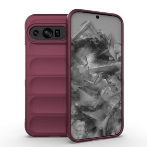 Husa pentru  Google Pixel 9 Pro XL Liquid Silicone, Microfibre Lining, Non-Slip Airbag Design, bordeaux