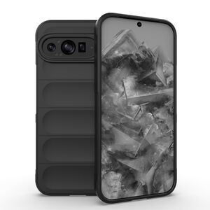 Husa pentru  Google Pixel 9 Pro XL Liquid Silicone, Microfibre Lining, Non-Slip Airbag Design, negru