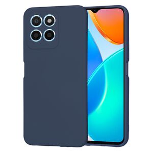 Husa pentru  Honor 70 Lite Liquid Silicone, subțire, captusita cu microfibra, anti amprentă, protectie cameră foto, albastru