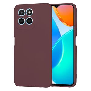 Husa pentru  Honor 70 Lite Liquid Silicone, subțire, captusita cu microfibra, anti amprentă, protectie cameră foto, bordeaux