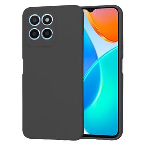 Husa pentru  Honor 70 Lite Liquid Silicone, subțire, captusita cu microfibra, anti amprentă, protectie cameră foto, negru