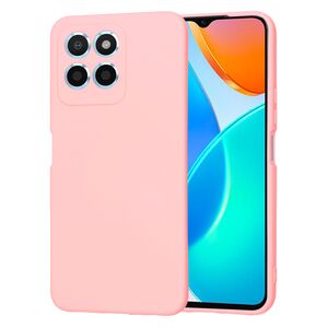 Husa pentru  Honor 70 Lite Liquid Silicone, subțire, captusita cu microfibra, anti amprentă, protectie cameră foto, roz