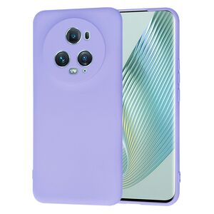 Husa pentru  Honor Magic 5 Pro Liquid Silicone, subțire, captusita cu microfibra, anti amprentă, protectie cameră foto, lavanda