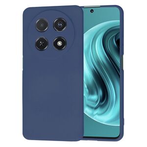 Husa pentru  Huawei Nova 12i Liquid Silicone, subțire, captusita cu microfibra, anti amprentă, protectie cameră foto, albastru