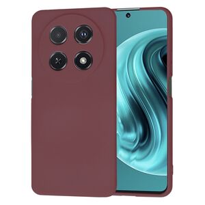 Husa pentru  Huawei Nova 12i Liquid Silicone, subțire, captusita cu microfibra, anti amprentă, protectie cameră foto, bordeaux