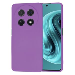Husa pentru  Huawei Nova 12i Liquid Silicone, subțire, captusita cu microfibra, anti amprentă, protectie cameră foto, mov