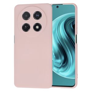 Husa pentru  Huawei Nova 12i Liquid Silicone, subțire, captusita cu microfibra, anti amprentă, protectie cameră foto, roz inchis