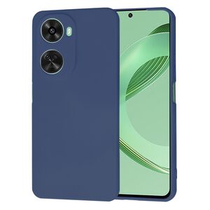 Husa pentru  Huawei nova 12 SE Liquid Silicone, subțire, captusita cu microfibra, anti amprentă, protectie cameră foto, albastru